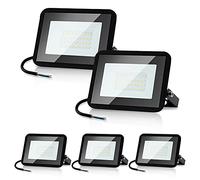 SWANEW Faretto LED da Esterno, 5x10W Faretti Led esterno 900LM Bianco Freddo 6000K, Proiettore da Esterno Impermeabile IP66, Illuminazione Interna ed Esterna Parco, Garage,Terrazza