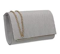 SwankySwans Amy - Pochette da donna luccicante, lucida, per feste, balli, matrimoni, serate, bianco, One Size