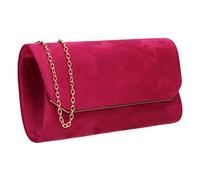 SwankySwans Anny Suedette Flapover, Frizione, Borsa a Tracolla Donna, Fucsia, One Size
