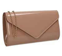 SwankySwans Pochette Alisa verniciata da sera Nude Taglia unica