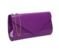 SwankySwans Pochette Alisa Patent Party Prom Evening, Viola, One Size