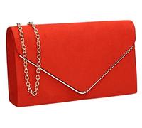 SwankySwans - Pochette da donna con busta Oscar in pelle scamosciata, per feste e balli, Arancione (Arancione (arancione).), Taglia unica