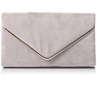 SwankySwans - Pochette da donna con busta Oscar in pelle scamosciata, per feste e balli, Grigio (Grigio (grigio)), Taglia unica