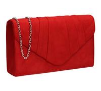 SwankySwans Womens Iggy scamosciata velluto Envelope party Prom pochette frizione, rosso (Red (Red)), Taglia unica