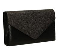 SwankySwans Womens Kelly glitter busta pochette partito Prom borsa frizione, nero (Black (Black)), Taglia unica