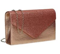 SwankySwans Womens Kelly glitter busta pochette partito Prom borsa frizione, rosa (Pink (Pink)), Taglia unica