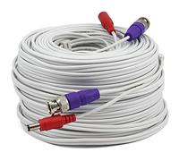Swann Cavo coassiale BNC per telecamere di sicurezza CCTV, cavo di alimentazione audio video, certificato UL e resistente al fuoco, 60 m (60 metri), cavo BNC da 60 m (SWPRO - 60ULCBL)
