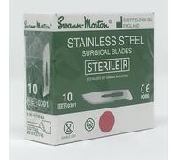 Swann Morton - Bisturi sterili in acciaio inox, verdi, CE n. 6, 9, 10, 10A, 11, 11P, 12, 14, 15, 15A, 15C, 15T, No.16, 18, 19, 20, 21, 22A, 23, 24, 25, 25A, 26, 27 (n. )