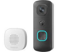 Swann SWIFI-SEVDBC-EU - Campanello video wireless 2K EVO, telecamera di sicurezza Wi-Fi, assistente vocale SwannShield, audio bidirezionale, rilevamento del movimento, visione notturna, archiviazione