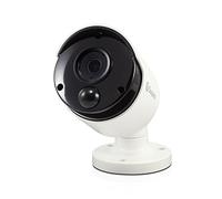 Swann Telecamera di sicurezza a proiettile PIR cablata, 5 MP, super HD, con visione notturna a infrarossi, termica, sensore di calore e movimento, aggiungere al DVR con BNC, SWPRO-5MPMSB