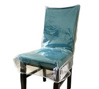 Swanna Coprisedia in plastica con schienali, in PVC trasparente, impermeabile, adatto per sedie da pranzo con larghezza 53,3 x profondità 45,7 cm (confezione da 2)