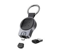 SwanScout Caricabatterie per Google Pixel Watch 3/2, Rotatable USB C & USB A Travel Caricatore per Fitbit Ace LTE, Fitbit Versa 4/3, Fitbit Sense 2/1, Cordless Charger with Keychain, SwanScout 510G2