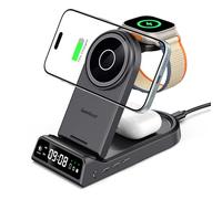 SwanScout Mag-Safe Caricatore Wireless Pieghevole, 4 in 1 Stazione di Ricarica per iPhone Air/17/16/15/14/13 Series, SwanScout 702M, Magnetico Caricabatterie per Apple Watch Ultra 3/11/10/9/8/7/6