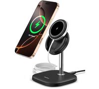 SwanScout Magnetico Caricatore Wireless per iPhone 17/Air/16/15/14/13/12, Supporto di Ricarica Compatibile con MagSafe Wireless Charger Rapida per Samsung Galaxy S25/S24/S23/S22/Note/Z Fold/Z Flip 7