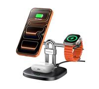 SwanScout Magnetico Caricatore Wireless per iPhone, 3 in 1 Stazione di Ricarica per iPhone 17/Air/16/15/14/13/12, Wireless Charger per Apple Watch 11/10/9/Ultra 3/SE 3, AirPods, 712M (No Adapter)