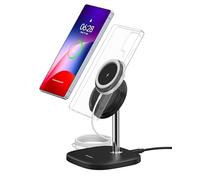SwanScout Magnetico Caricatore Wireless per Samsung Galaxy S25/S24/S23/S22/Note/Z Fold/Z Flip 7, Supporto di Ricarica Compatibile con MagSafe Wireless Charger Rapida per iPhone 17/Air/16/15/14/13/12