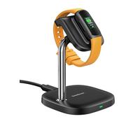 SwanScout Supporto di Ricarica per Google Fitbit Inspire 3, SwanScout 505FI | Ricarica magnetica veloce, Angolo regolabile, Base ponderata anti-ribaltamento, Pin di ricarica in lega pregiata