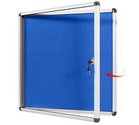 Swansea Bacheca Chiusa in Feltro con Anta Battente per Interni in Alluminio, 6X4A