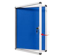 Swansea Bacheca Chiusa in Feltro con Anta Battente per Interni in Alluminio, 9X4A