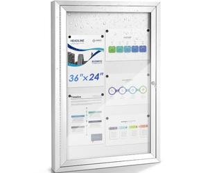 Swansea - Bacheca magnetica cancellabile a secco per esterni, resistente alle intemperie, per uso esterno, scuola pubblica, ufficio, 900 x 600 mm
