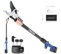 SWANSOFT Forbice Potatura Elettrica ad Asta, 40mm Cesoie a Batteria 25.2V /4+4Ah con 1050W Motore Brushless Cesoie Professionali a Batteria, SW-921-1 (1,5 metri di altezza)