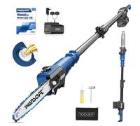 SWANSOFT Motosega telescopica a batteria da 8''(20cm), 600 W/2 x 21V 4000 mAh, professionale, Lubricación Automática, 10m/s (CS-10)