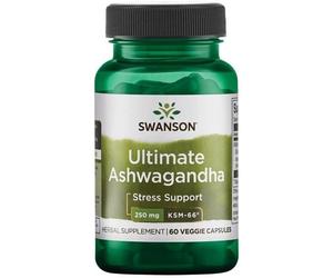 Swanson Ashwagandha Extract Ultimate KSM-66, 250 mg, 60 capsule a base di erbe