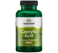 Swanson Caprilic Acid (acido caprilico), 600 mg, 60 capsule