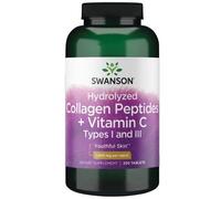 Swanson - Collagene Idrolizzato Tipo I e III + Vitamina C, 250 compresse