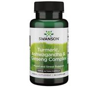 Swanson Complesso di curcuma, ashwagandha e ginseng 60 St