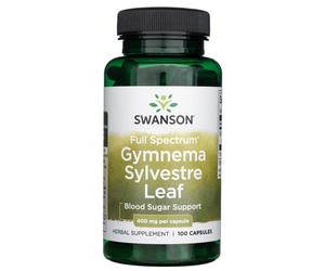Swanson Foglie di Gymnema Sylvestre a spettro completo 400 mg - 100 Capsule