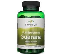 Swanson Guaranà 500mg 100 Pillole Energia Supporto Integratore Alimentare