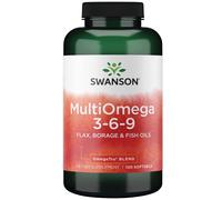 Swanson MultiOmega 3-6-9 Olio di lino, borragine e pesce, 120 capsule