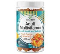 Swanson Multivitaminico per adulti, Pesca, Arancia e RAW Frutti di bosco - 60 caramelle gommose