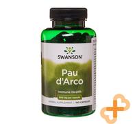 Swanson Pau D'Arco 500mg 100 Pillole Immune Salute Erboristico Cibo Integratore