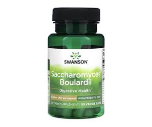 Swanson Saccharomyces Boulardii, probiotici con prebiotici, 30 capsule vegetali
