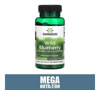 Swanson Selvatico Mirtillo Pillole 250mg 90Vcaps 1.5% Anthocyanins Occhio Salute