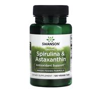 Swanson Spirulina biologica e astaxantina, 120 compresse vegetali