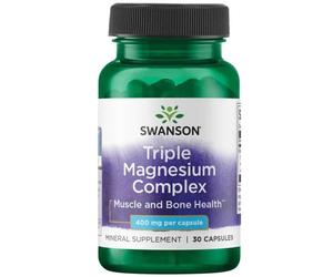 Swanson Triple Magnesium Complex, magnesio da 3 fonti, 400 mg, 30 capsule