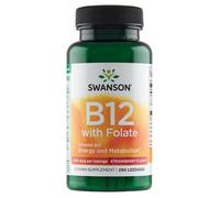 SWANSON Vitamina B-12 1000 mcg con acido folico 250 compresse. per succhiare