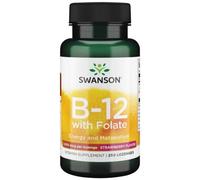 SWANSON Vitamina B12 con folato - Gusto Fragola 250 St