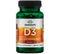 Swanson Vitamina D-3 D3 5000IU 1000IU Pillole Ossa Denti Immune D3