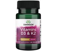 Swanson Vitamine D3 e K2, 2.000 UI e 75 mg