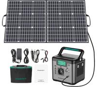 SWAREY Generatore Solare Portatile 518Wh con Pannello Solare Monocristallino 100W 18V AC/DC/USB/QC3.0/Tipo-C Generatore di Corrente per Campeggio RV Outdoor Camper Case Giardino Barche