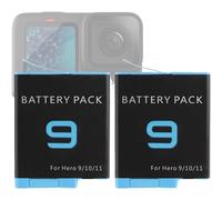 Swark 1800 mAh, 2 batterie di ricambio per fotocamera AHDBT-901 per GoPro Hero 9 /Hero 10 /Hero 11 /Hero 12, batteria aggiuntiva per fotocamera con caricabatterie, due batterie