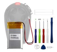 Swark Batteria di ricambio CP-SN5H, 650 mAh, compatibile con cuffie Bluetooth Sena SMH5, SMH5-FM, con kit di strumenti di riparazione aggiornato