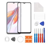 SwarKing Display Glass vetro frontale esterno vetro esterno esterno lente di ricambio compatibile con Redmi 12C con kit di riparazione