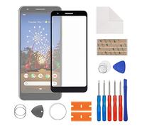 SwarKing Vetro frontale per display in vetro esterno, compatibile con Google Pixel 3A, con kit di riparazione