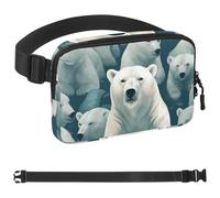Swarms of Polar Bears-1570 - Marsupio a tracolla per uomo e donna, borsa da cintura per viaggi, casual, passeggiate, corsa, escursionismo, ciclismo, multicolore, 4 x 23 x 15 cm, Multicolore,