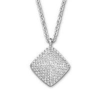 Swarovski 5017069 Tactic Crystal Pendant - Rhodium-Plated, Clear Crystal Pavé